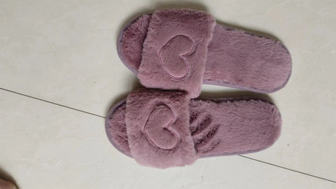 Women's Flat Plush Home Warm Slippers
