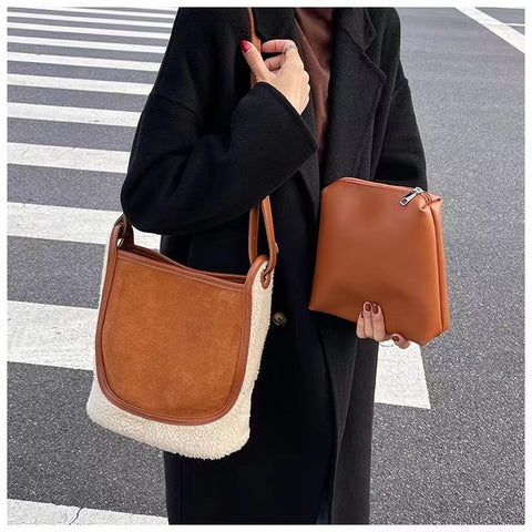 Women's Fashion Plush One-shoulder Crossbody Bag