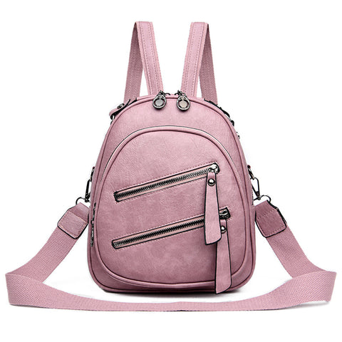 Women's Simple And Lightweight Waterproof Pu Fashion Backpack