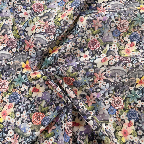 Wonderful Mushroom Printed Cloth Blouse Cotton Fabric