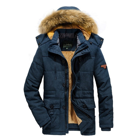 Men's Mid-length Plus Size Men's Quilted Jacket