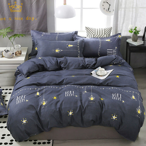 Single piece quilt cover for bedding