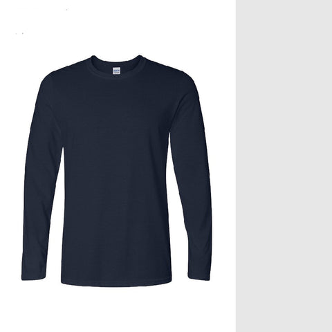 Men's long-sleeved T-shirt carded cotton t-shirt