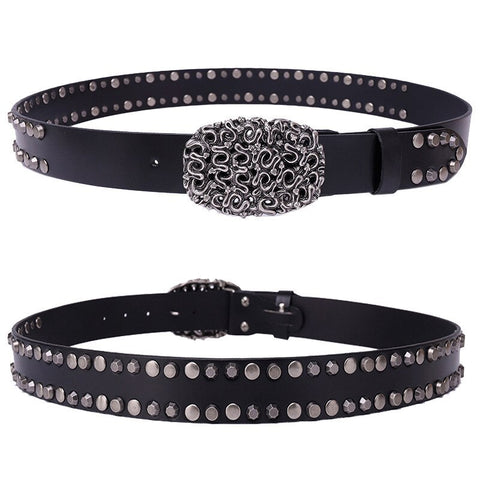 Top Layer Cowhide Trend Rivet Men's Belt