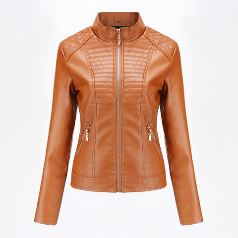 Women's motorcycle leather jacket