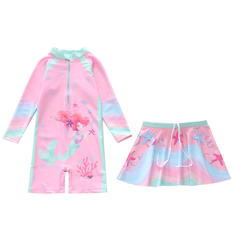 Suit Long Sleeve Beach Girls Swimwear