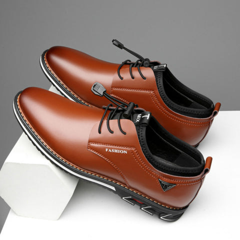 Trendy Men's Casual British Low-top Leather Shoes