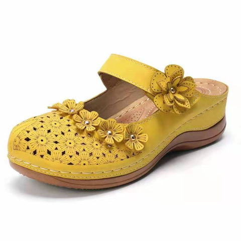 Summer Vintage flowers Wedge Women Sandals