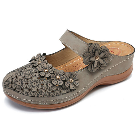 Summer Vintage flowers Wedge Women Sandals