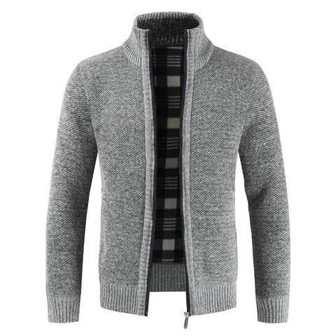 Zip-up sweater long sleeve sweater