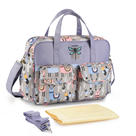 Waterproof Nylon Printed One-Shoulder Mother Bag Messenger Handbag