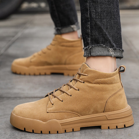Men's solid color Martin boots