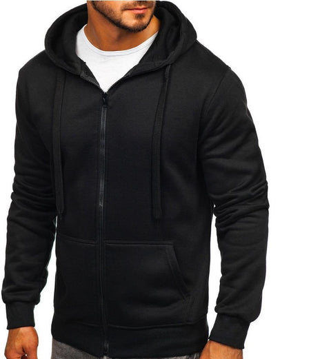 Casual Hooded Cardigan Youth Slim Fashion Long-Sleeved Sweater