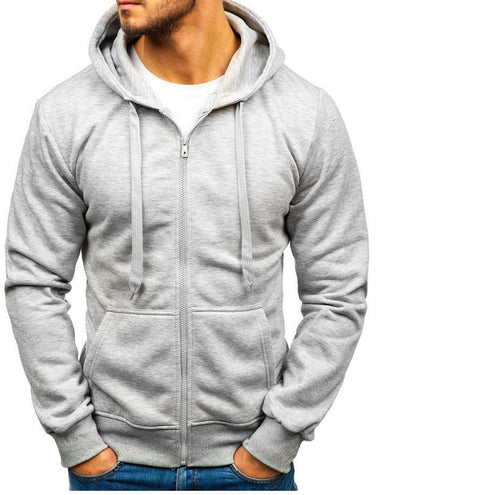 Casual Hooded Cardigan Youth Slim Fashion Long-Sleeved Sweater