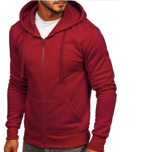 Casual Hooded Cardigan Youth Slim Fashion Long-Sleeved Sweater