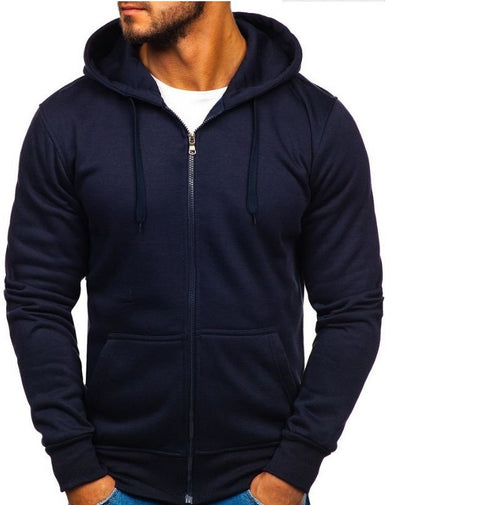 Casual Hooded Cardigan Youth Slim Fashion Long-Sleeved Sweater