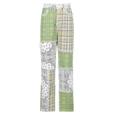 Women's High Waist Loose English Style Trousers