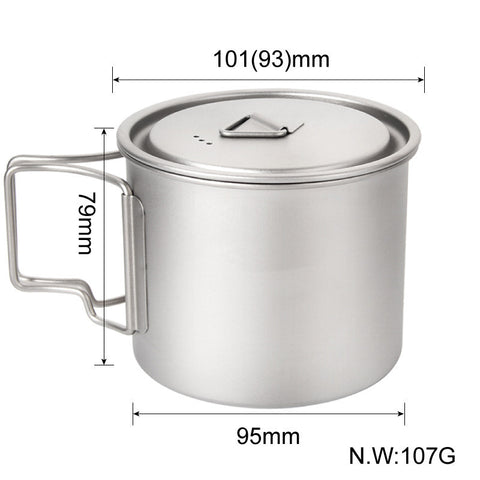 Camping Outdoor Portable Pure Titanium Folding Cup
