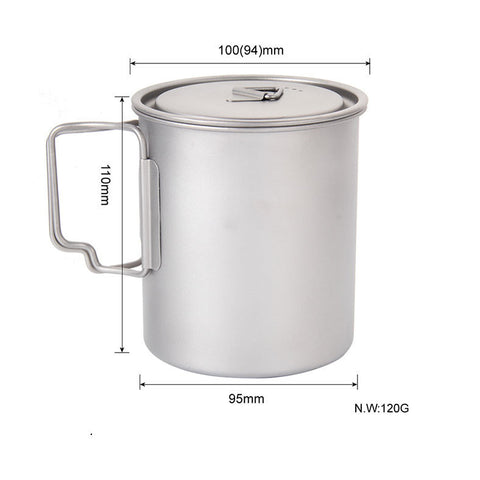 Camping Outdoor Portable Pure Titanium Folding Cup
