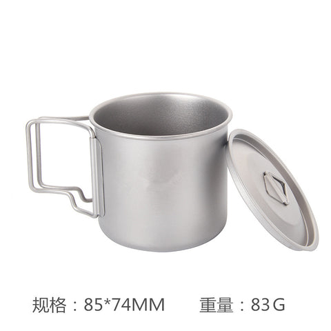 Camping Outdoor Portable Pure Titanium Folding Cup