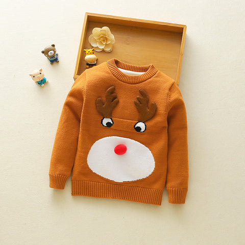 Boys Wool Plus Velvet Thick Sweater Children Sweater