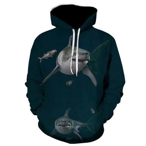 Shark Pullover Loose Hoodie For Men And Women 3 D Hoodies