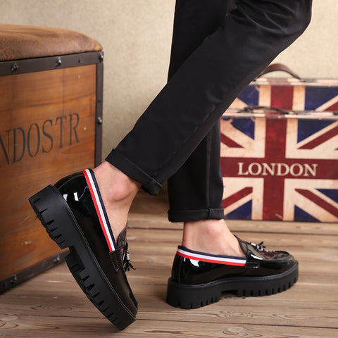 Spring new British style casual men's leather shoes