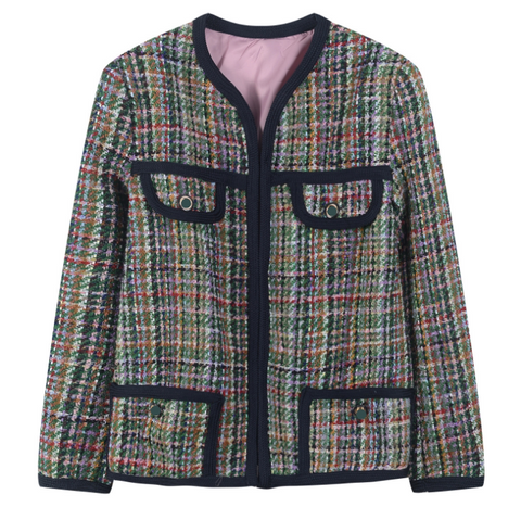 French Minority Elegant Celebrity Tweed S Family Coat Knitting Cardigan Women Shorts Suit Women\'S Open Sale