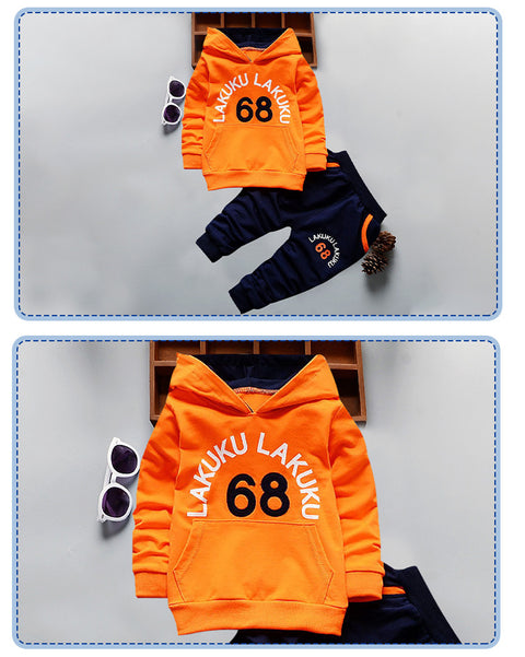 Spring Boy Foreign Trade 68 Digital Suit Long-Sleeved One-Piece Delivery Factory