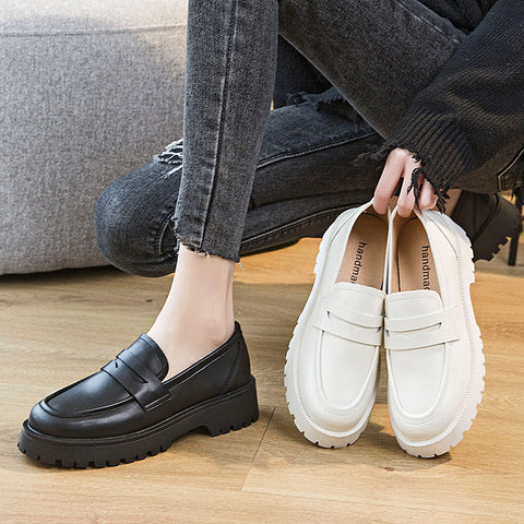 Spring New Style Thick-Soled Trend College Style Casual Loafers Single Shoes Women'S Trend