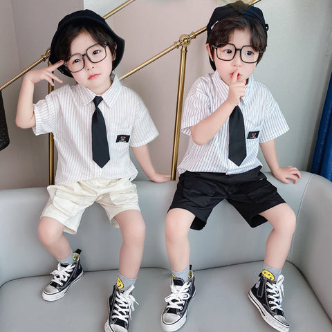 Two-piece Cotton Shirt Performance Clothing Trendy Children's Wear