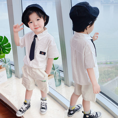 Two-piece Cotton Shirt Performance Clothing Trendy Children's Wear