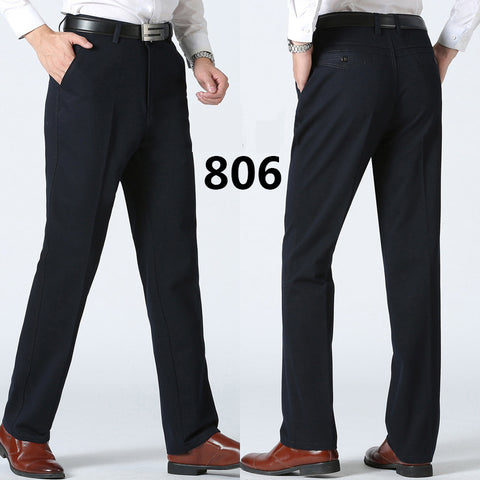 Middle-aged and elderly men's nine-point casual pants