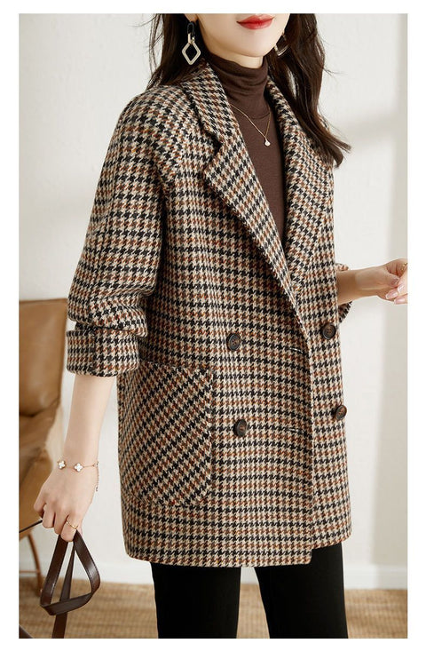 Suit Collar Woolen Coat Women's Loose Woolen Coat