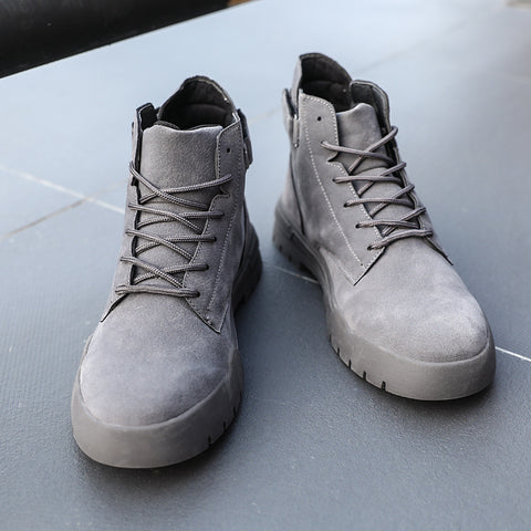 Men's solid color Martin boots