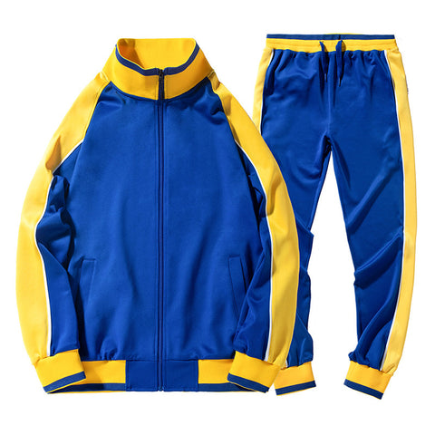 Long sleeve zipper cardigan sports suit