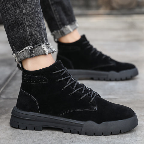 Men's solid color Martin boots