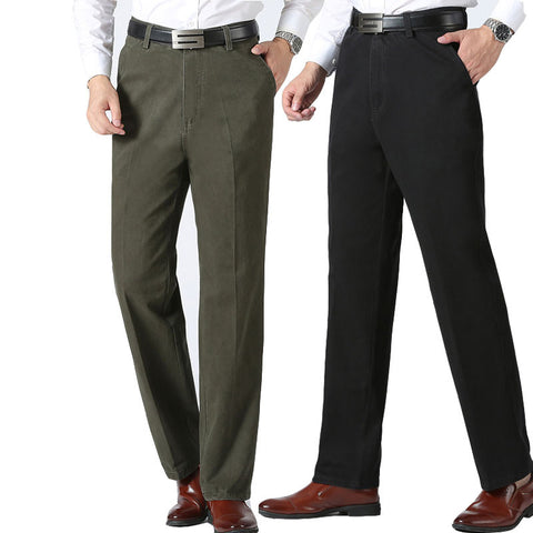 Middle-aged and elderly men's nine-point casual pants