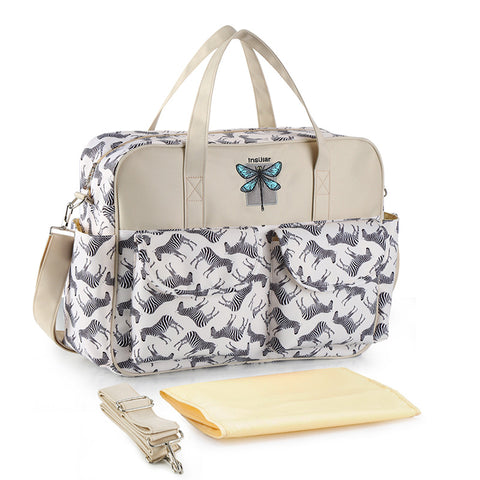 Waterproof Nylon Printed One-Shoulder Mother Bag Messenger Handbag