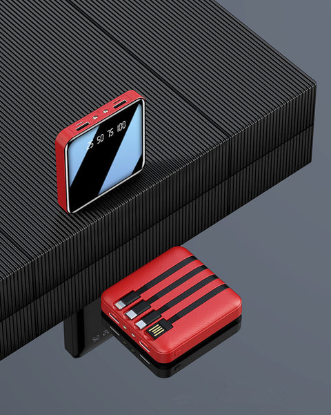 Comes with a four-wire power bank
