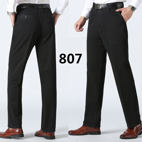 Middle-aged and elderly men's nine-point casual pants
