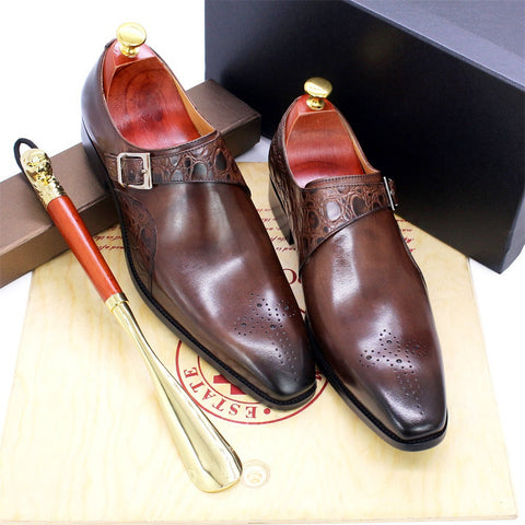 Summer New Leather Shoes Cowhide Leather Business Casual Men's Trend British Style