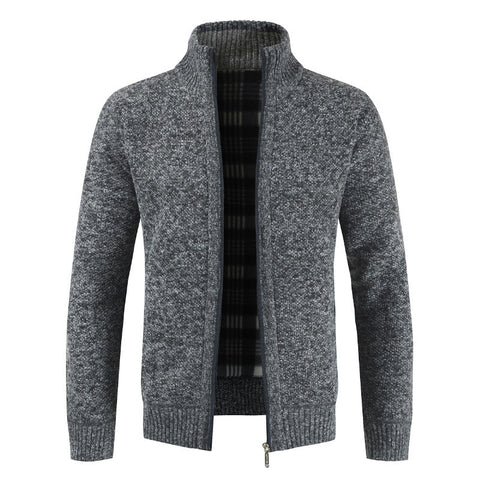 Zip-up sweater long sleeve sweater