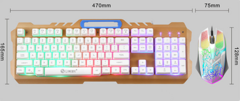 T21 backlit computer keyboard and mouse combo