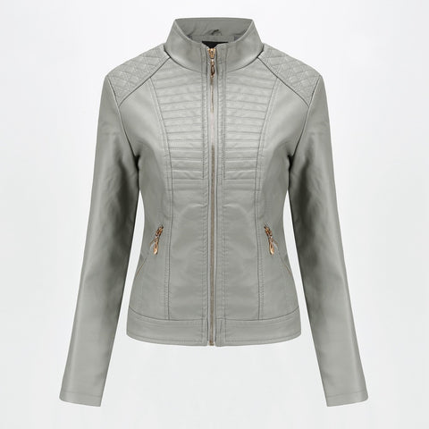 Women's motorcycle leather jacket