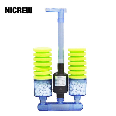 Aquarium Sponge Filter, Submersible Pump, Water Circulation Biochemical Filter