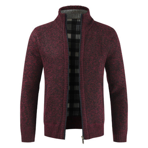 Zip-up sweater long sleeve sweater