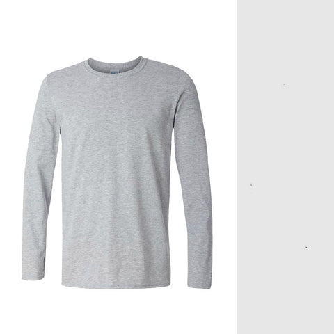 Men's long-sleeved T-shirt carded cotton t-shirt