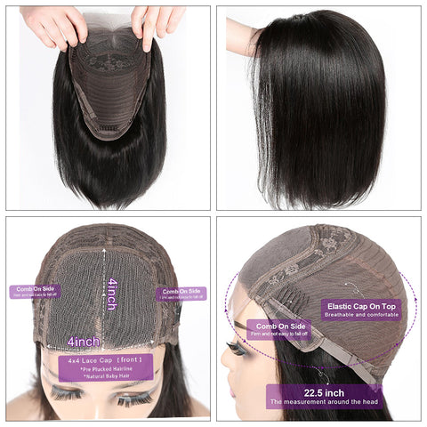 Women's Fashion Temperament Real Hair Short Bob Wig