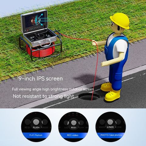 Stainless Steel Probe Underwater Pipe Endoscope Plug Detector